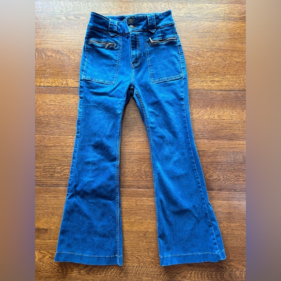 We The Free Denim - Women's Blue Flared Jeans